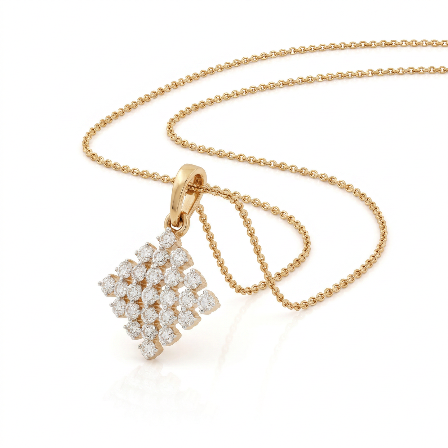 Radiant Cluster Diamond Pendant