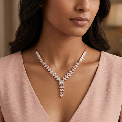 Rose Gold Leaf Necklace