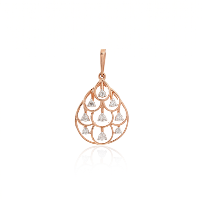 Regal Teardrop Diamond Pendant
