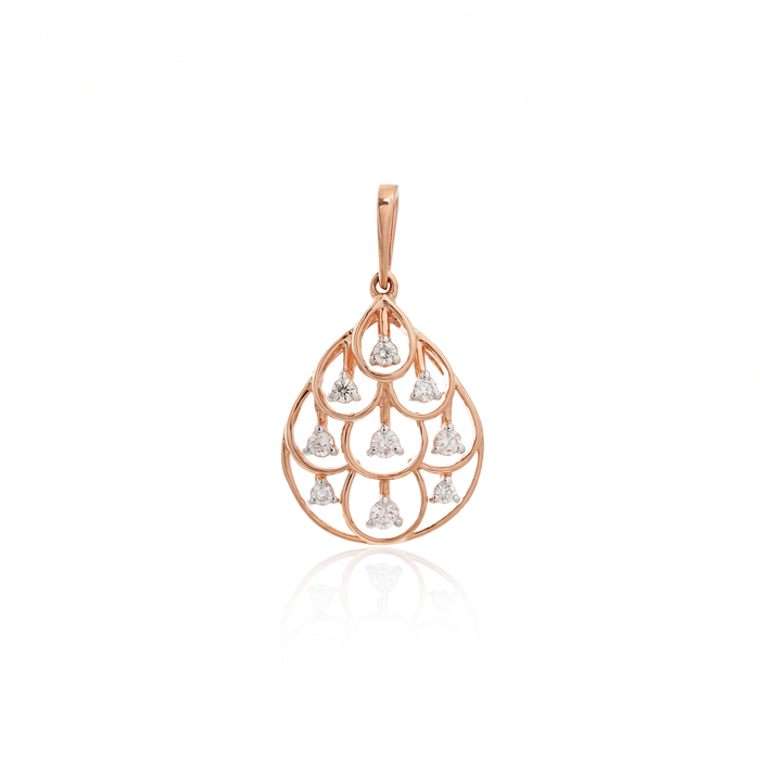Regal Teardrop Diamond Pendant