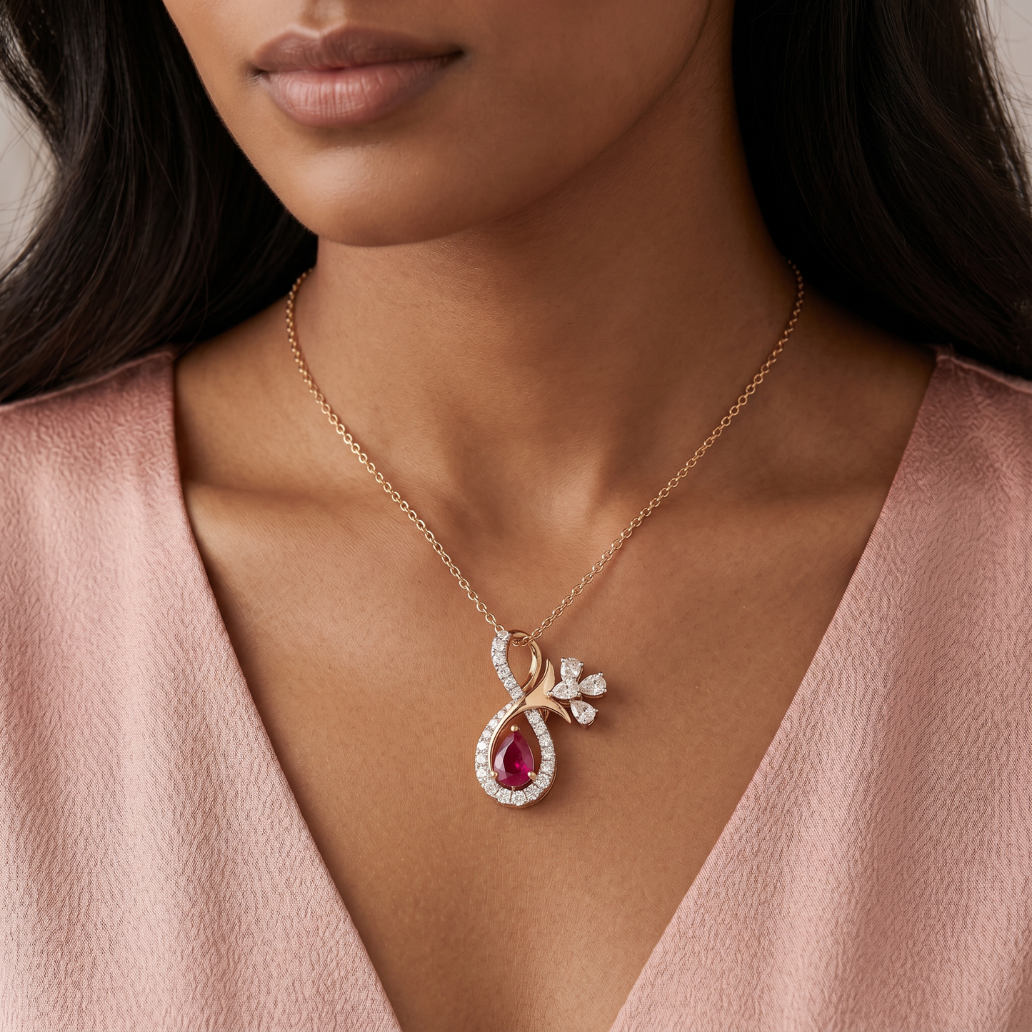 Noor Teardrop Bloom Pendant