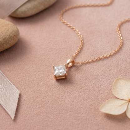 Lumina Solitaire Diamond Pendant