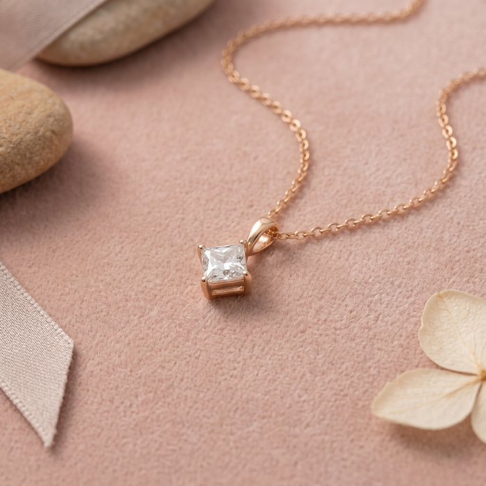 Lumina Solitaire Diamond Pendant