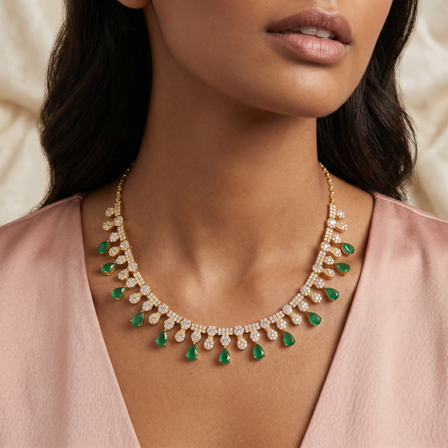Emerald Cascade Necklace