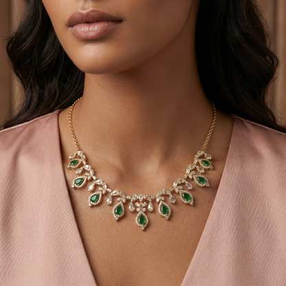 Emerald Teardrop Necklace