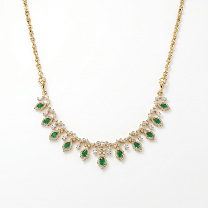 Emerald Teardrop Necklace