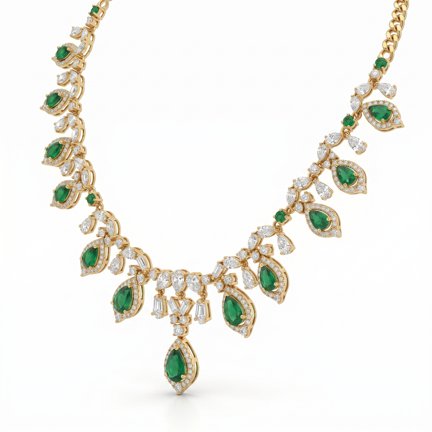 Emerald Teardrop Necklace