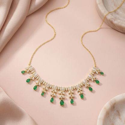 Emerald Flora Necklace