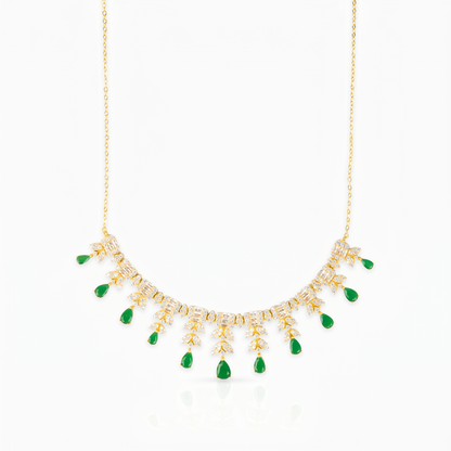 Emerald Flora Necklace