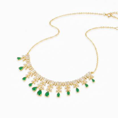 Emerald Flora Necklace