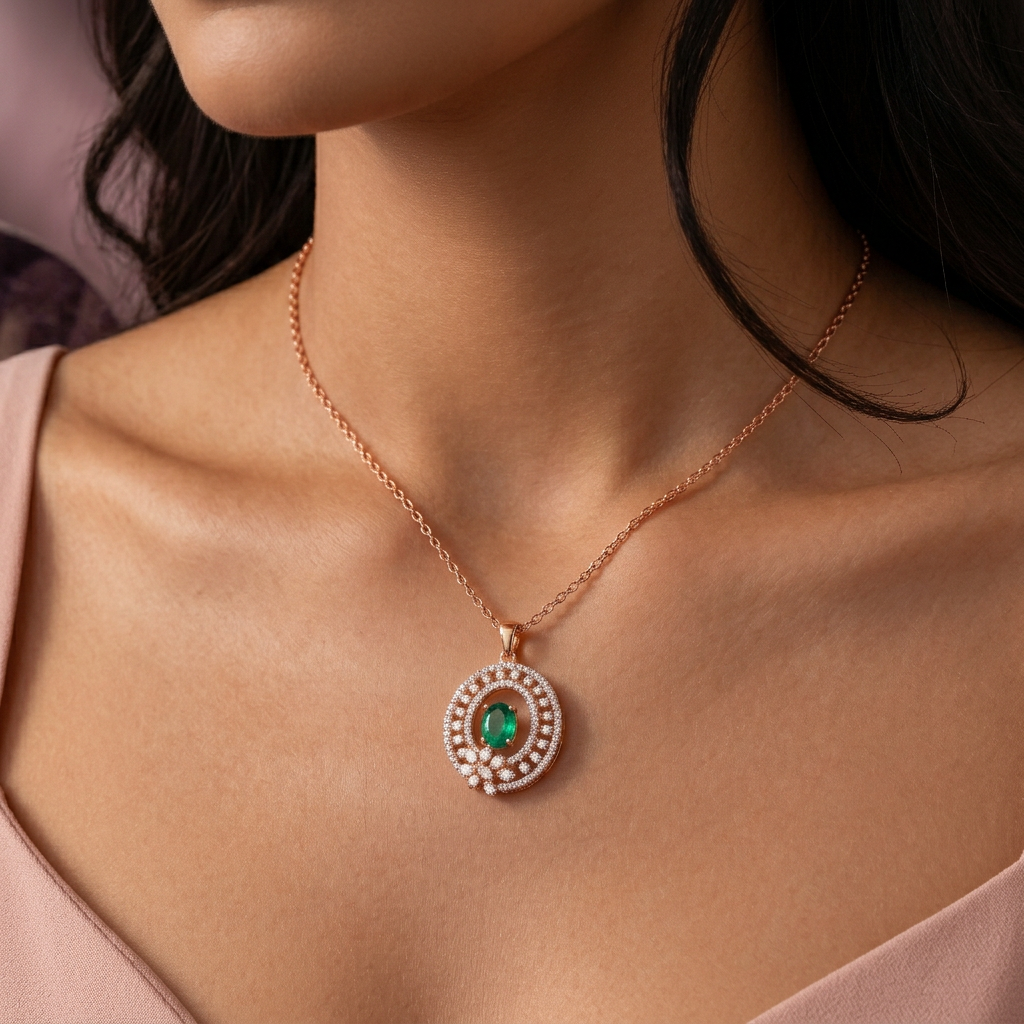 Emerald Bloom Necklace