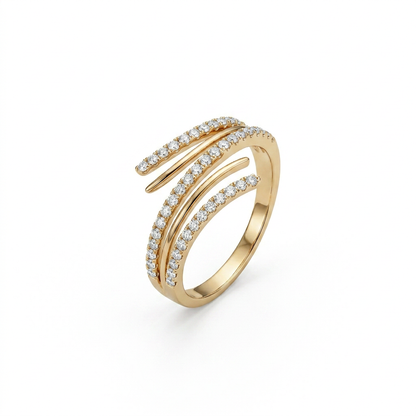 Wave Diamond Ring