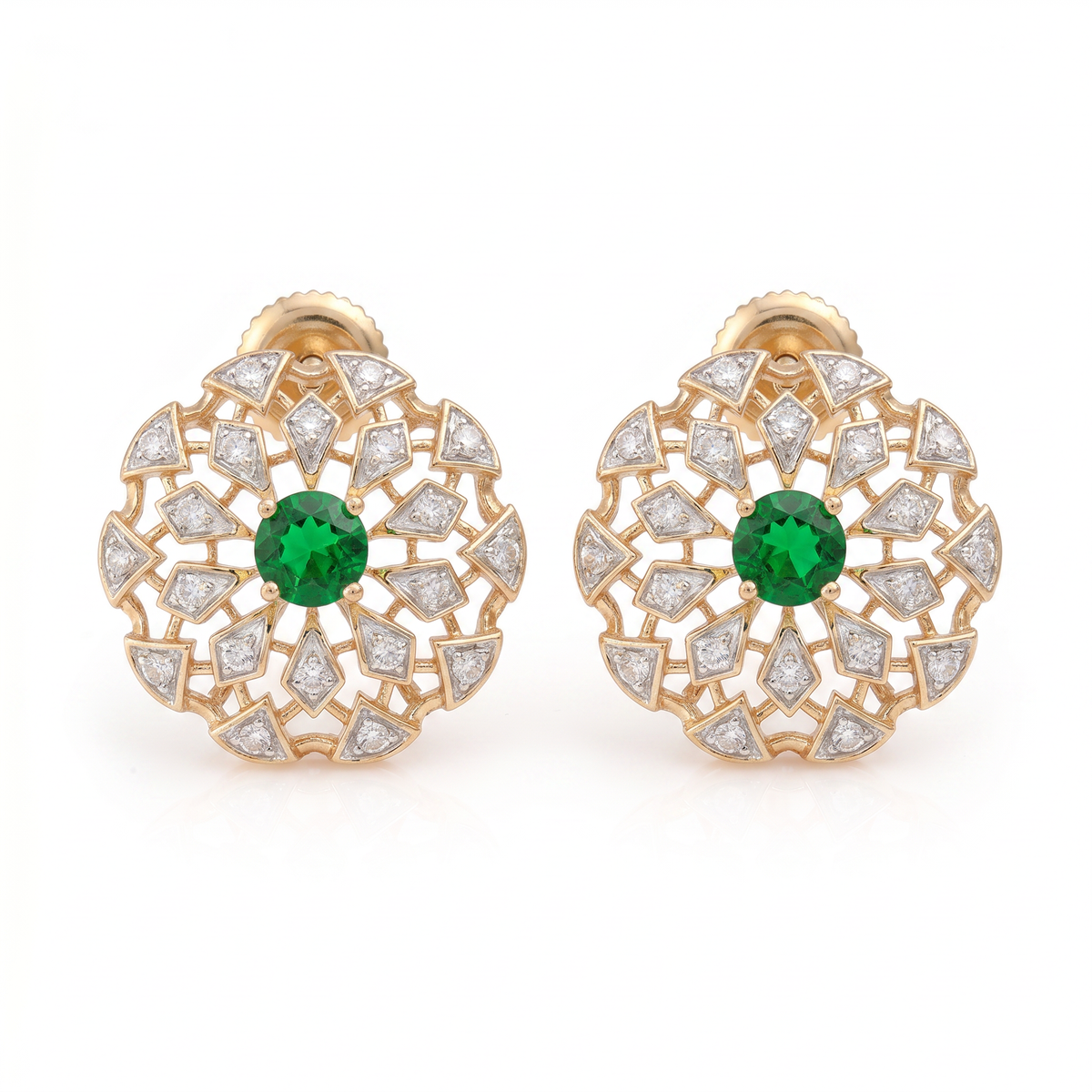 Emerald Starburst Earrings