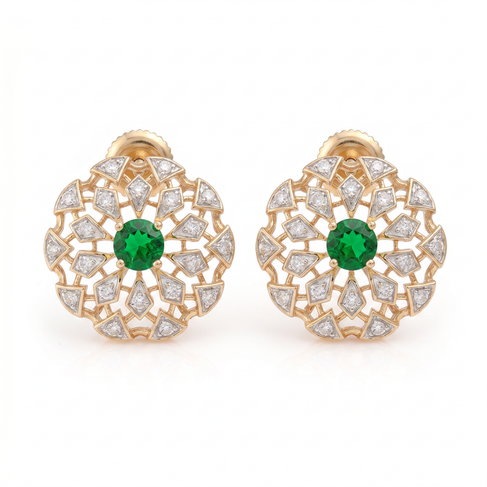 Emerald Starburst Earrings